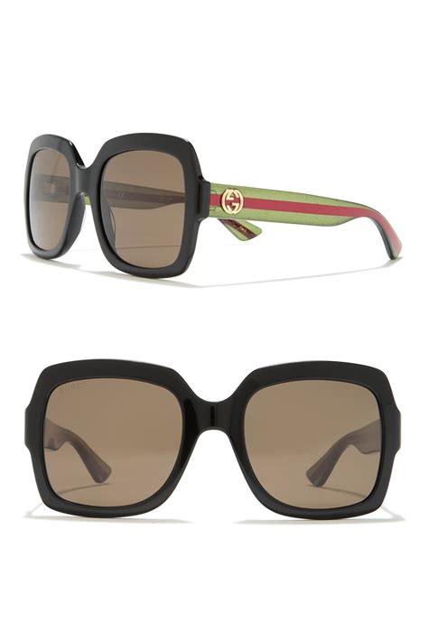 gucci havana sunglasses nordstrom rack|gucci 54mm oversized square sunglasses.